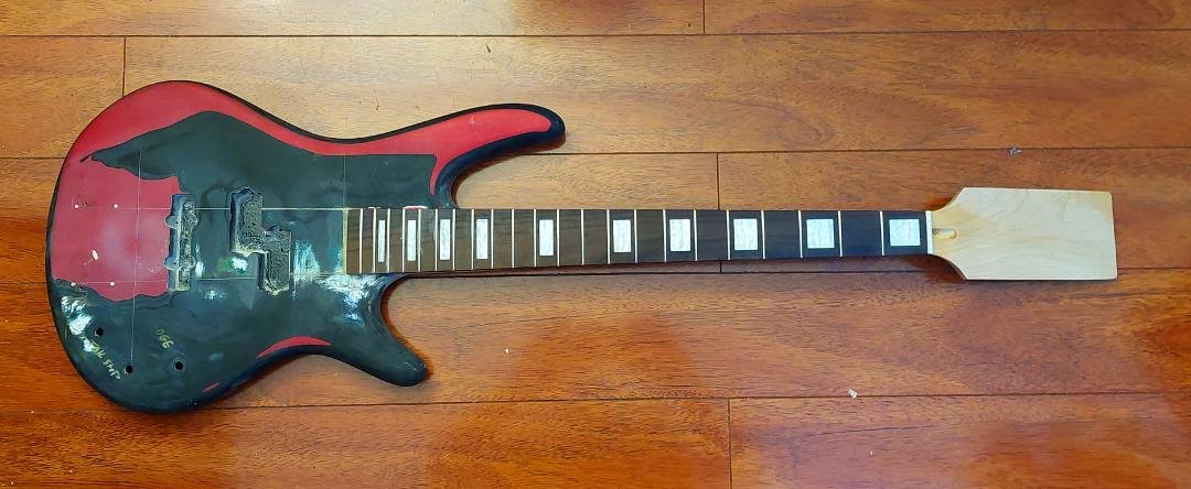 My latest project. I've always wanted a Bass VI but hate the design of the Fenders. For those who care but don't know, a Bass VI is a 6 string bass setup like a guitar, 30" scale, tuned 1 octave below guitar, so the top 4 s