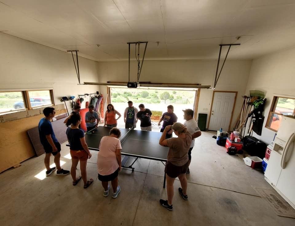 Chinese ping pong at the Barton family reunion in Colorado