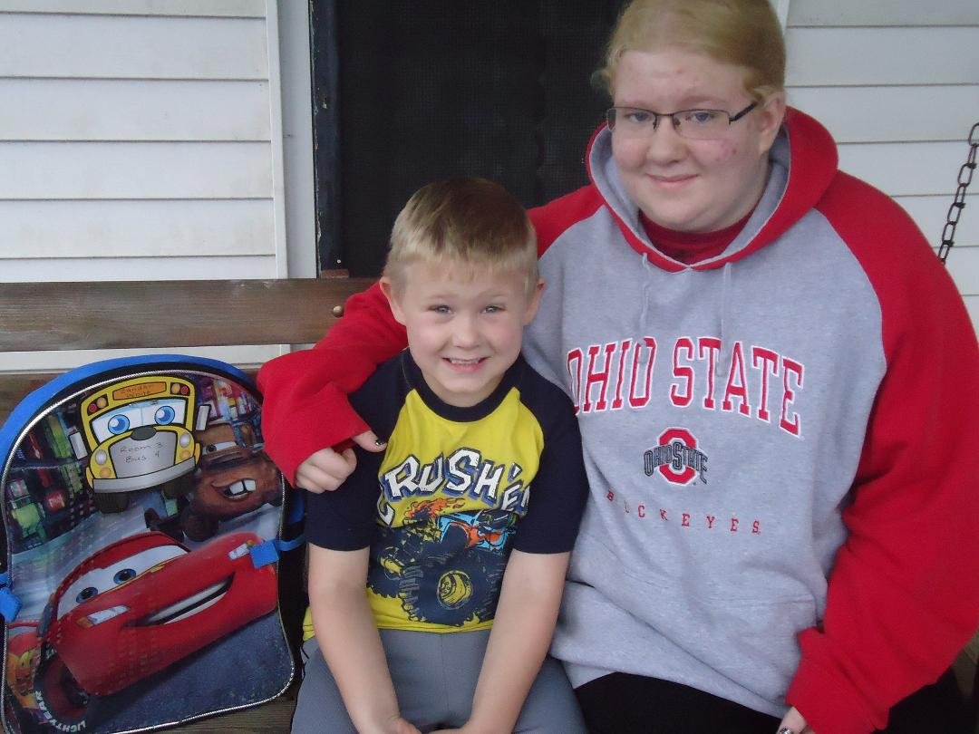 Haley and Zander
His first day of school