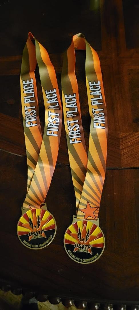 I got first place in the Discus and the Shotput in the Arizona State Championships.