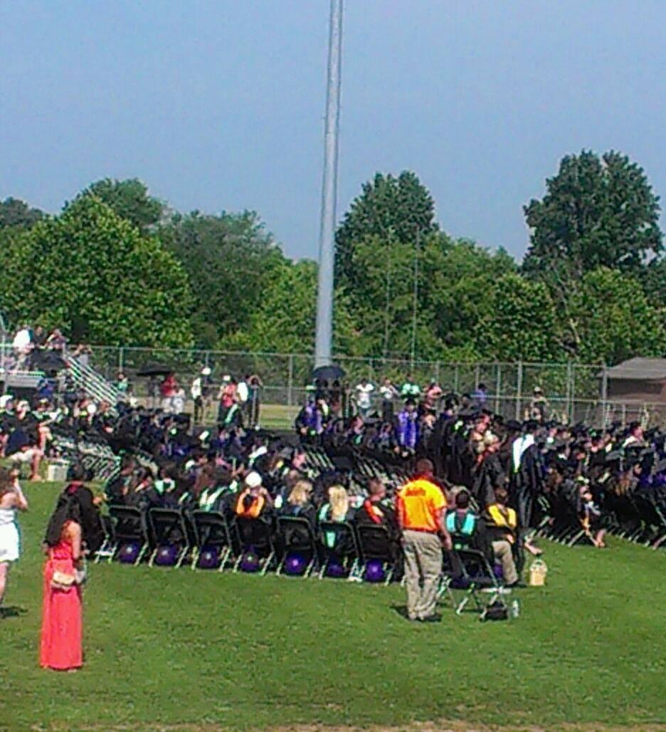 Oh my, randy just walked across the stage for his diploma! Here come the mommy tears!