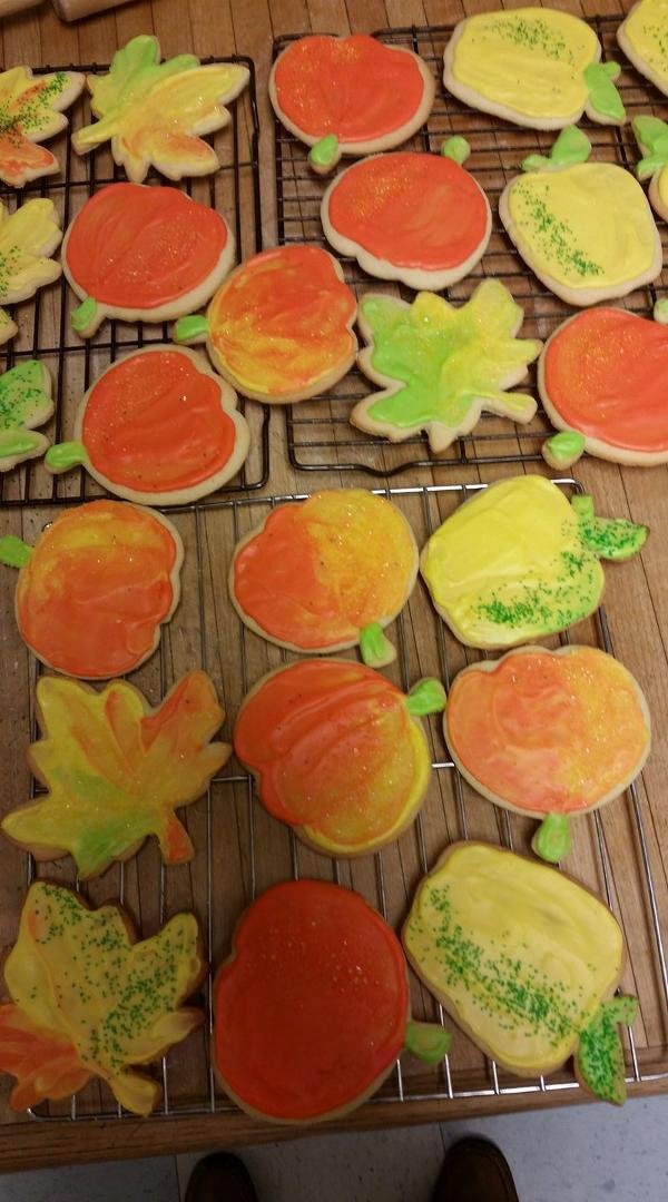 Grandma Sue made Halloween cookies for Nick. Yum yum.