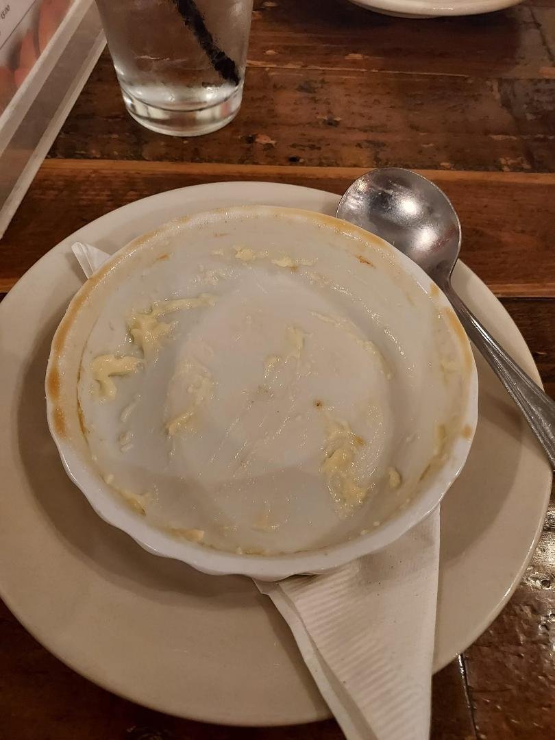 This used to be a beautiful and delicious Creme Brulee from Crepe Creation Cafe in Myrtle Beach, SC.