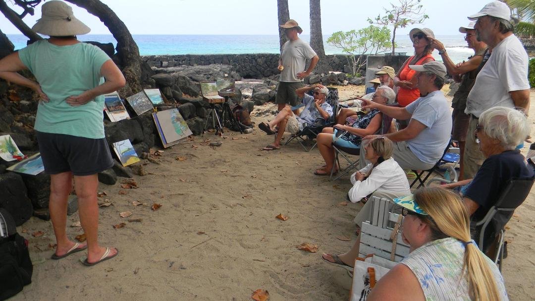 West Hawaii Pleinair painters outing; April 8, 2016