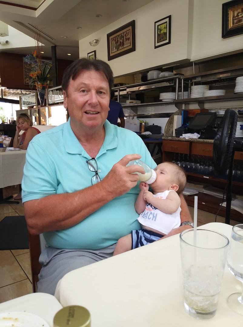 First lunch outing with papa and nana.