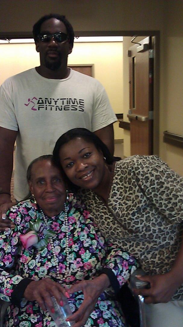 Mama, Jeffrey, and care attendant