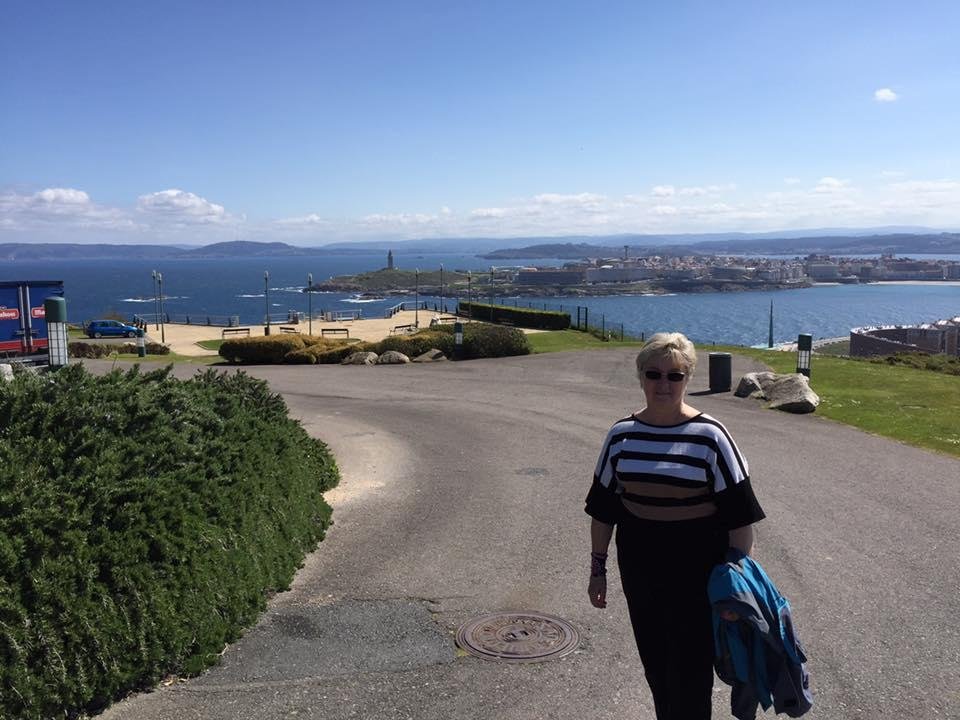 With Hercules lighthouse built in second century in background.