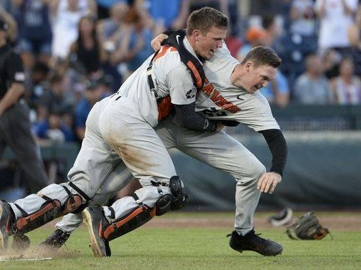 Adley and Kevin, start of the Dog Pile.