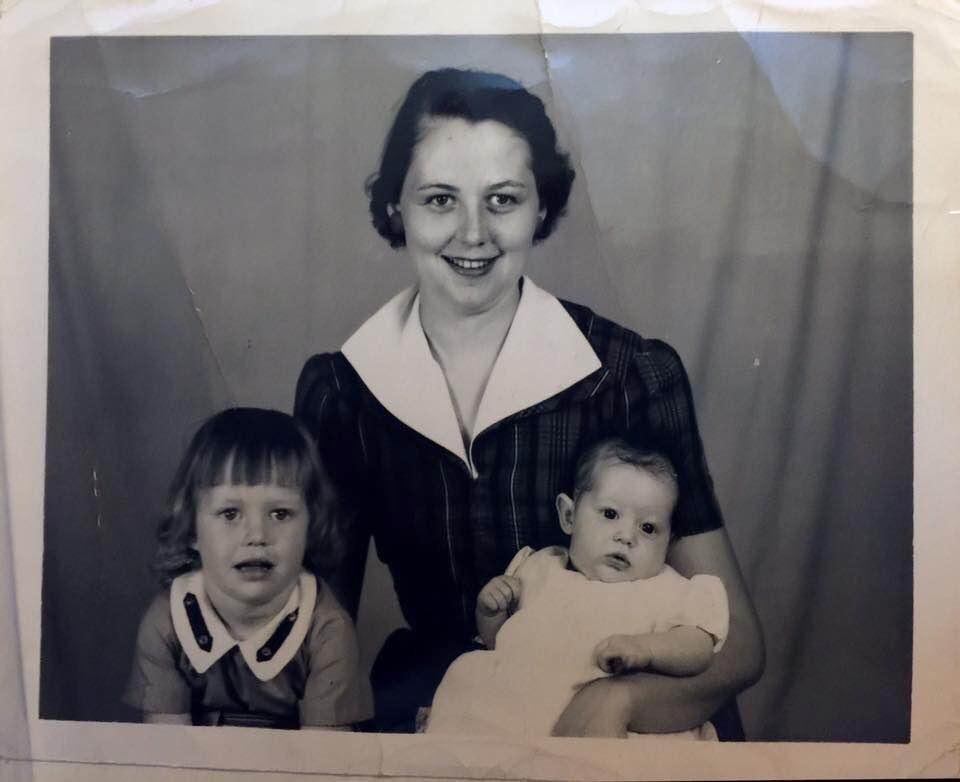 My mother Janet with me and my little sister Judi