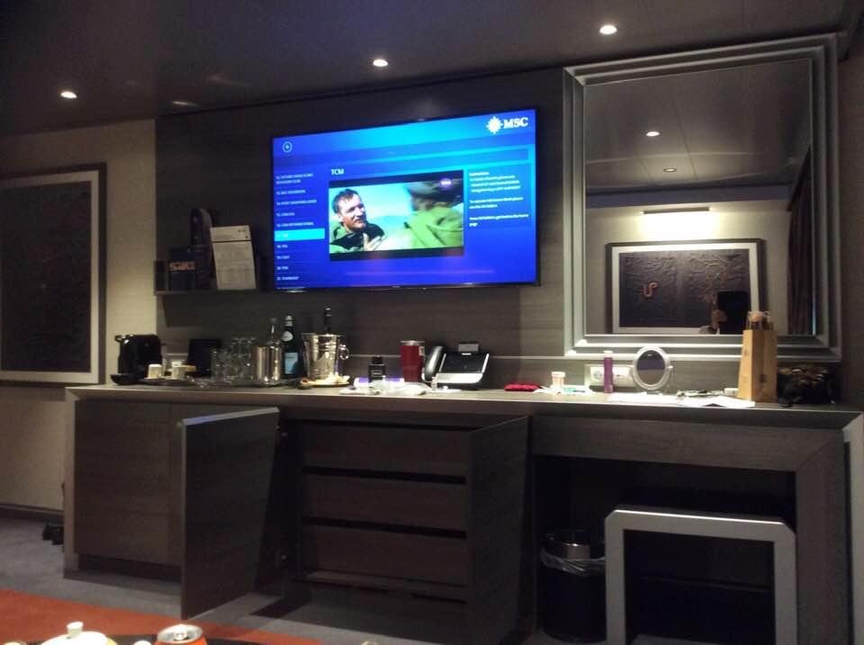 Now that is a tv. If your doing MSC, the yacht club is the way to go.