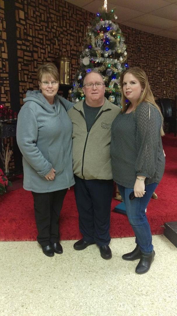 A beautiful picture with Pat and Victoria after Christmas Mass. Love you.