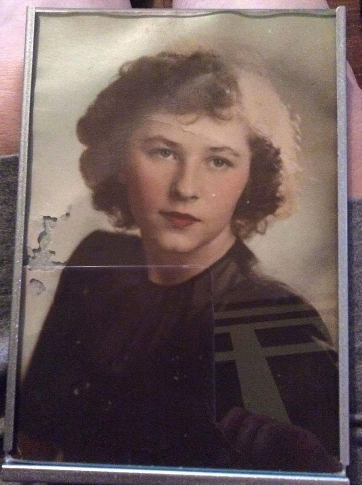 This is my mother. My cousin Sande shared this picture with me