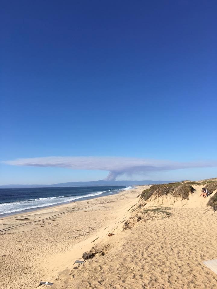 Santa Cruz mountains now on fire.