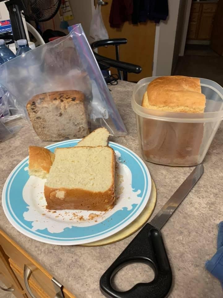 This is what I did all day today two loaves of bread.