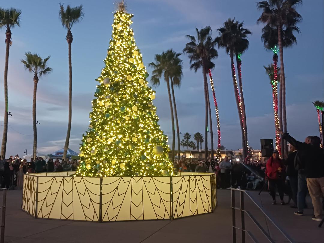 Tree lighting night in Imperial Beach.