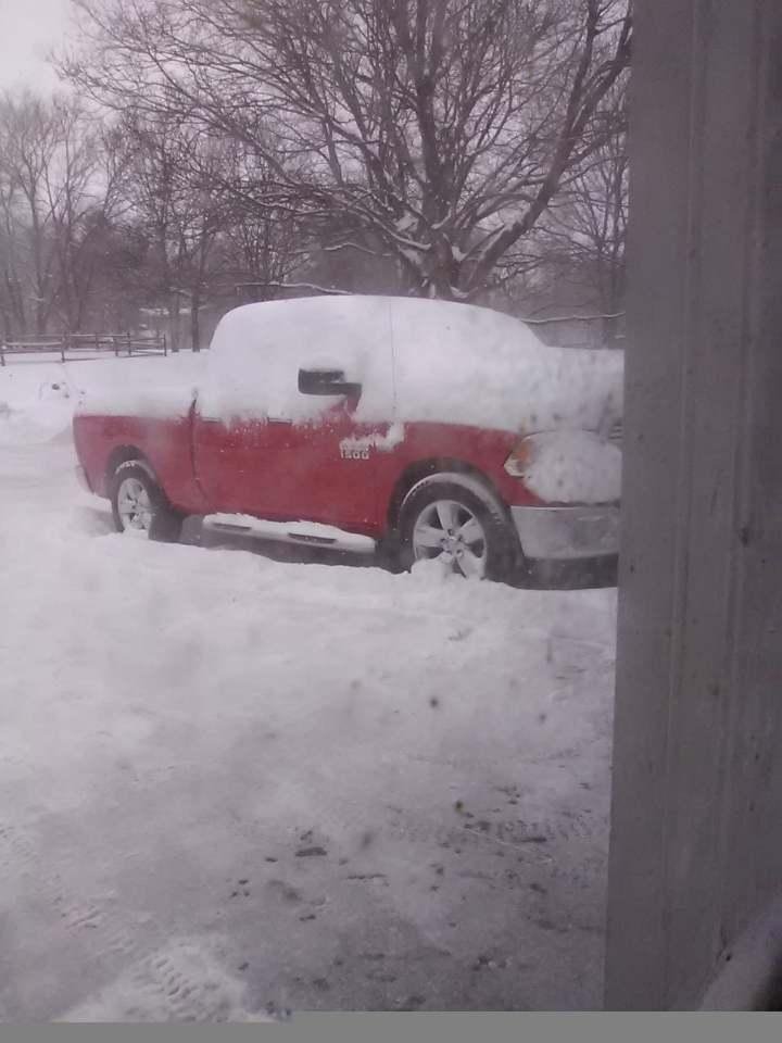 got almost a foot. just got done with snow blower took while.