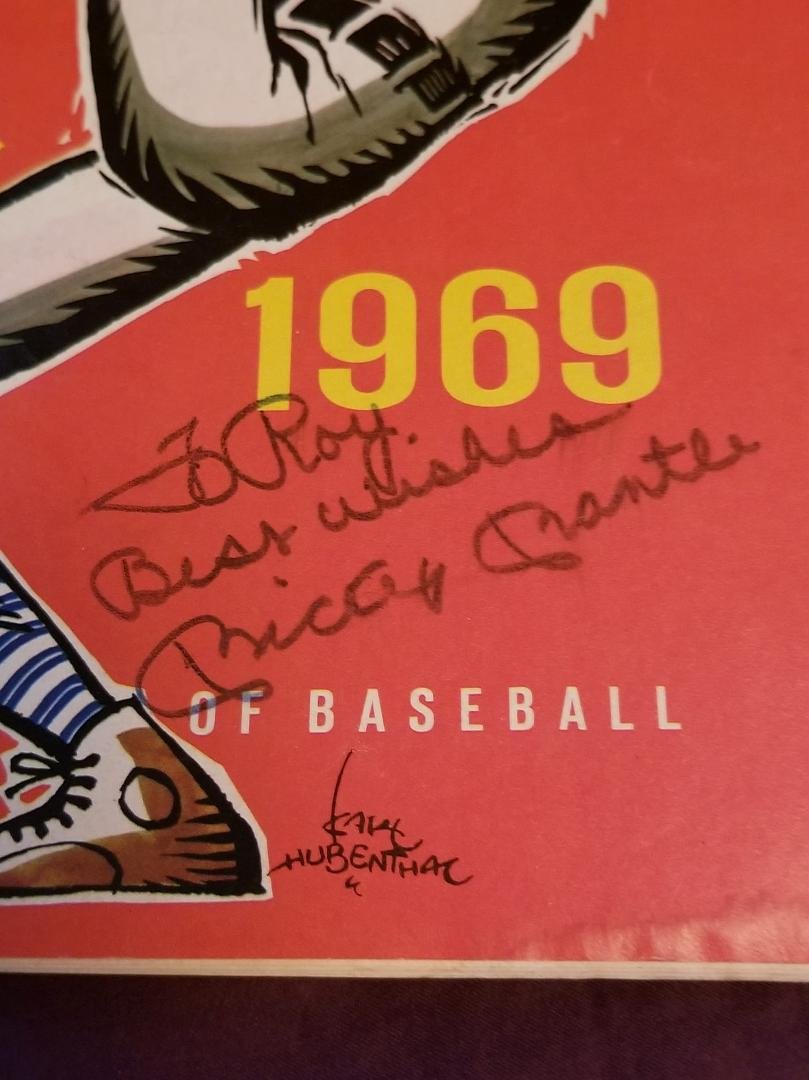 I got this from my brother(who worked for NBC at the game)   when Mickey Mantle & Tony Kubek were in the tv booth for NBC. It is a official Dodgers scorecard from 69...I was a Yankee fan 1st in mid sixties.  Mantle will alw
