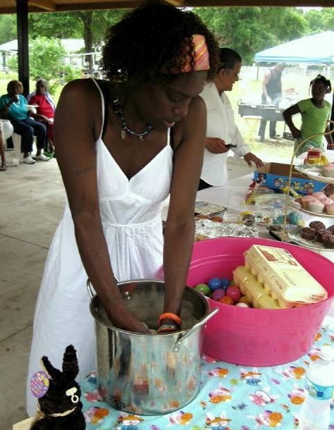 I have always loved this photo I took of Charlete at her Easter Gathering at Catharine Taylor Park....
