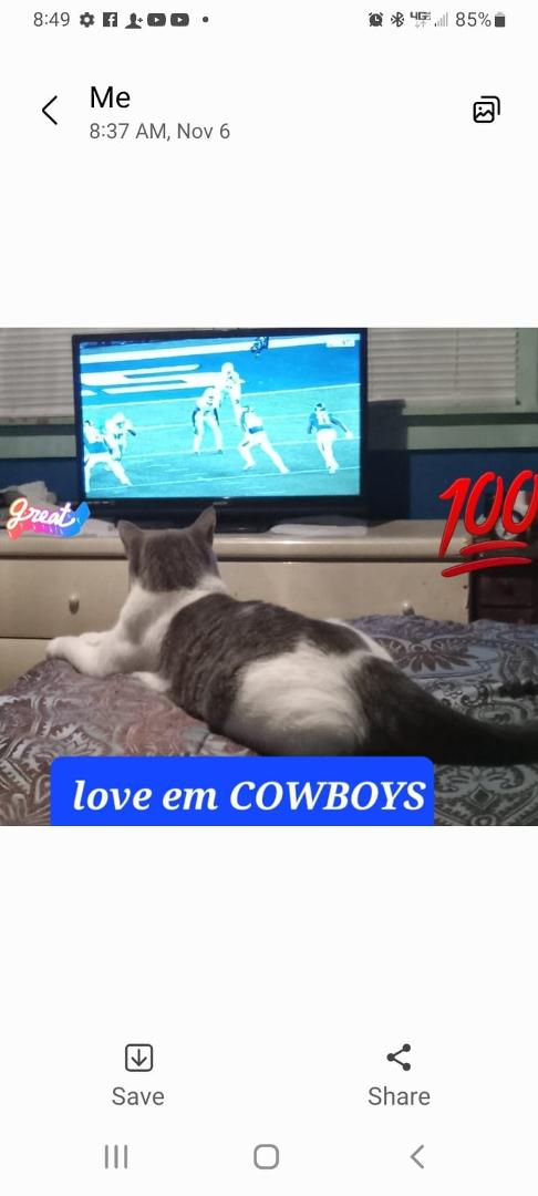 WE DIDN'T GET THE WIN. BUT PEARL AND I STILL DALLAS COWBOYS 🤠 FOR LIFE "