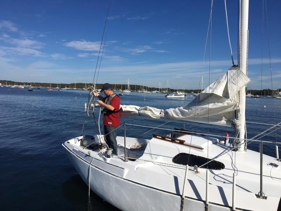 A fall day of sailing on the Gibbs family sailboat. 74 degrees not normal for this time of year. With David Gibbs and David Machado.