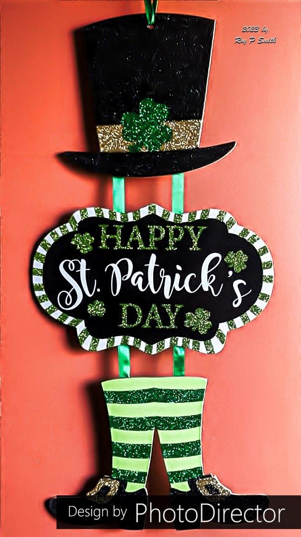 I may have posted this previously, but this is the St. Patrick's Day decoration that greets you at our front door.