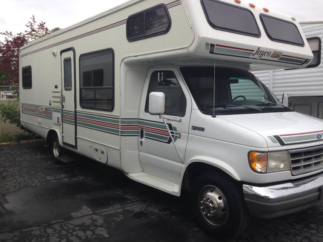 Me and Jodie's new motor home .
Outdoors here we come!