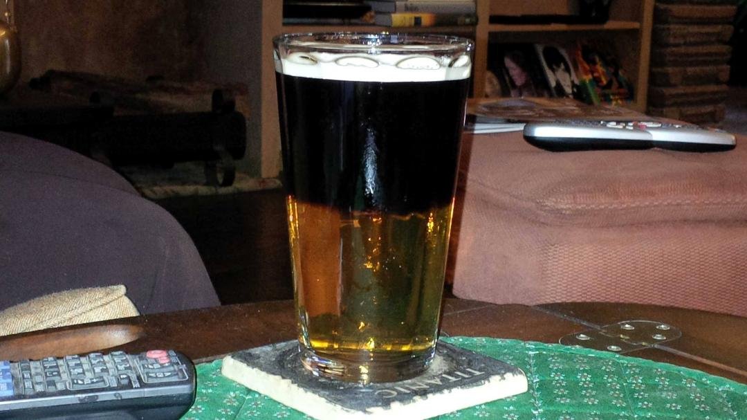 Pete made a perfect Black & Tan! Happy St. Patrick's Day everyone!