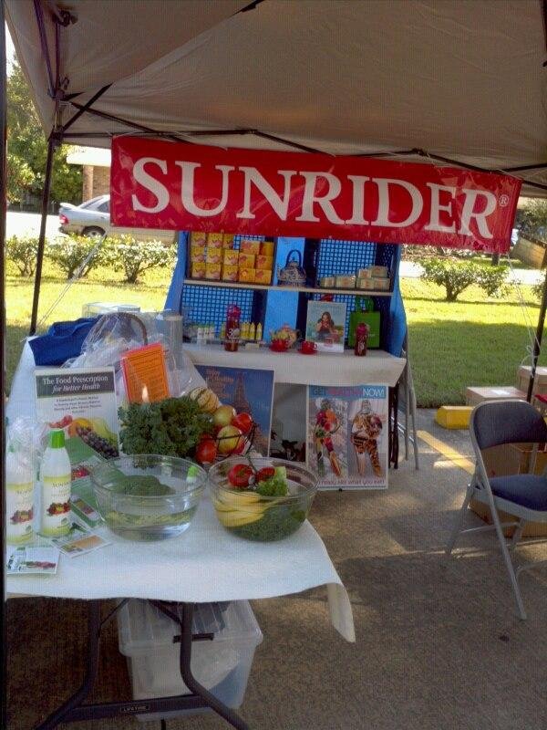 Our booth at Christ Good Shepherd Catholic church Festival yesterday. Introduced many folks to a few of Sunriders' 400 products.