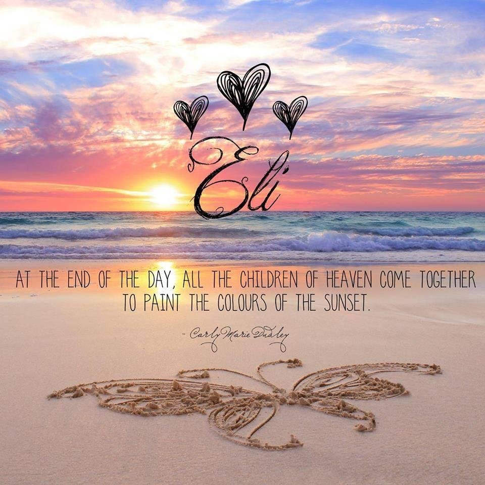 From a very Dear Friend of mine.  I think the picture is beautiful, as is the message.  She created this card for a life lost way too soon.