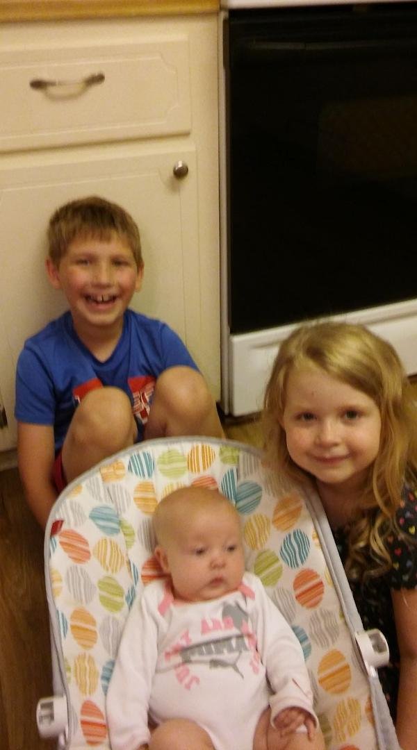 The girls and cousin Caden