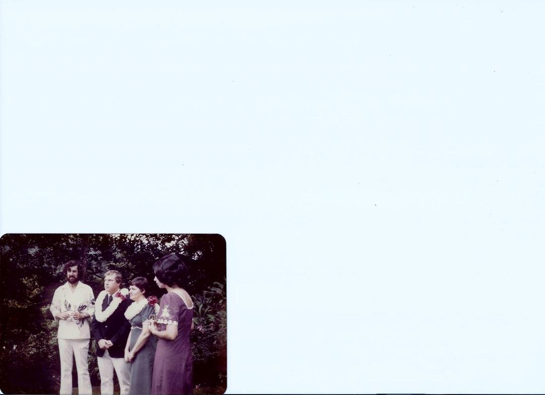 Our wedding day in Honolulu. Dec. 24 will be 43 years.