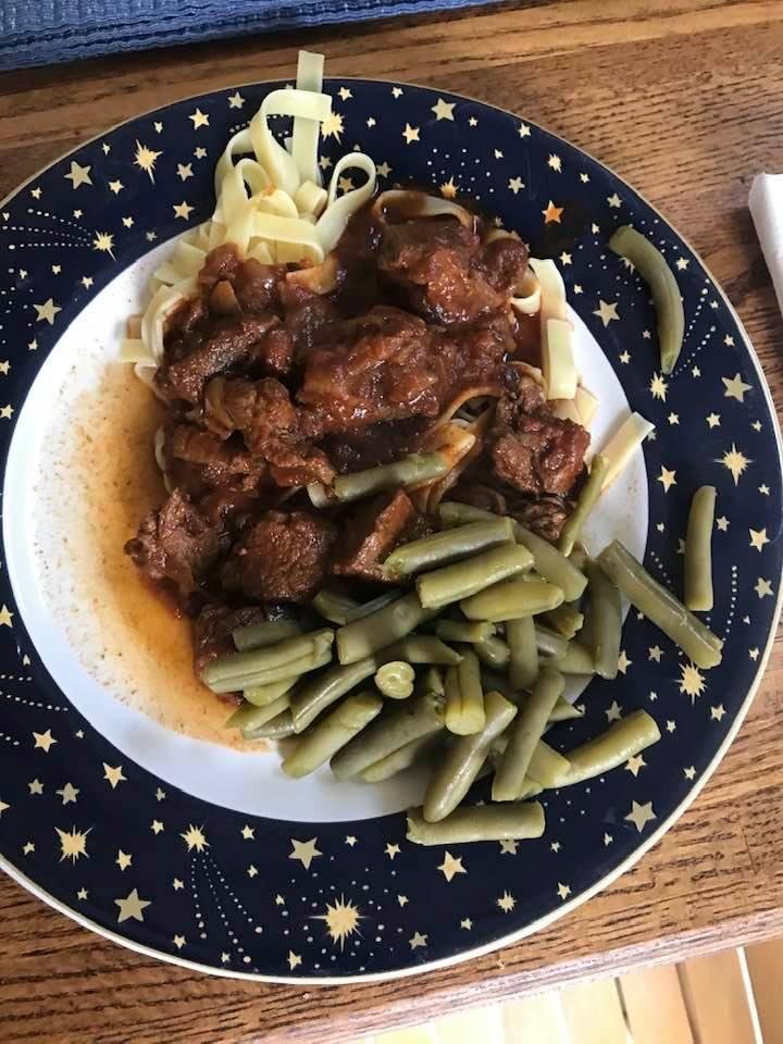 I tried a new recipe for Hungarian Goulash. It was really good.