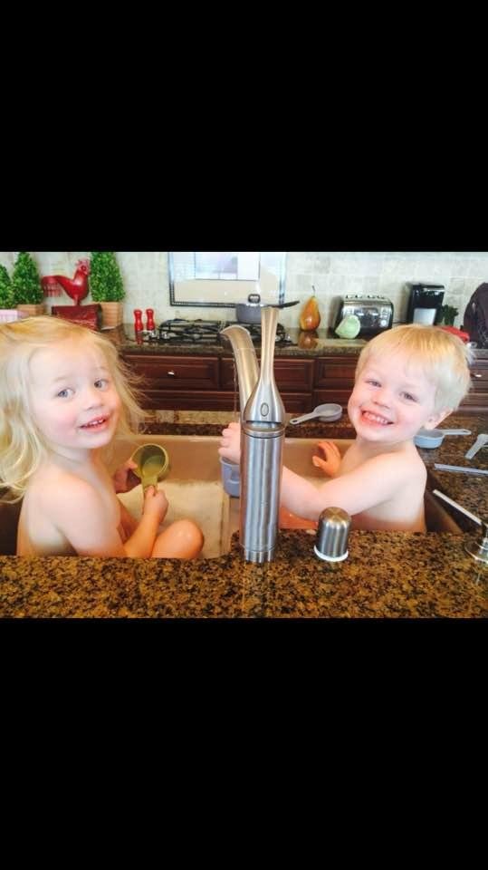 I sure miss these days. Love sink baths.