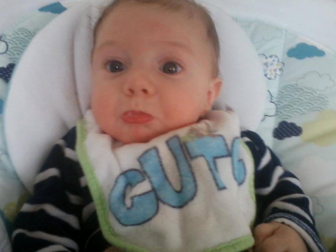 I think my grandson Tyler just heard the words "No" for the first time. However, his 'Grammy' said, not from her! HA!