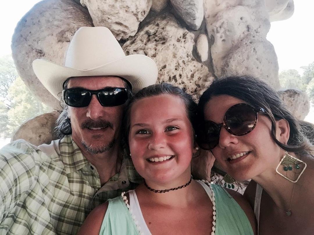 Took this from Carrie Earngey Wallace page, so many have seen this photo.
For all that have not, this is my lovely granddaughter, Audrey. She has been at camp in Texas for a month and her parents just picked her up. They