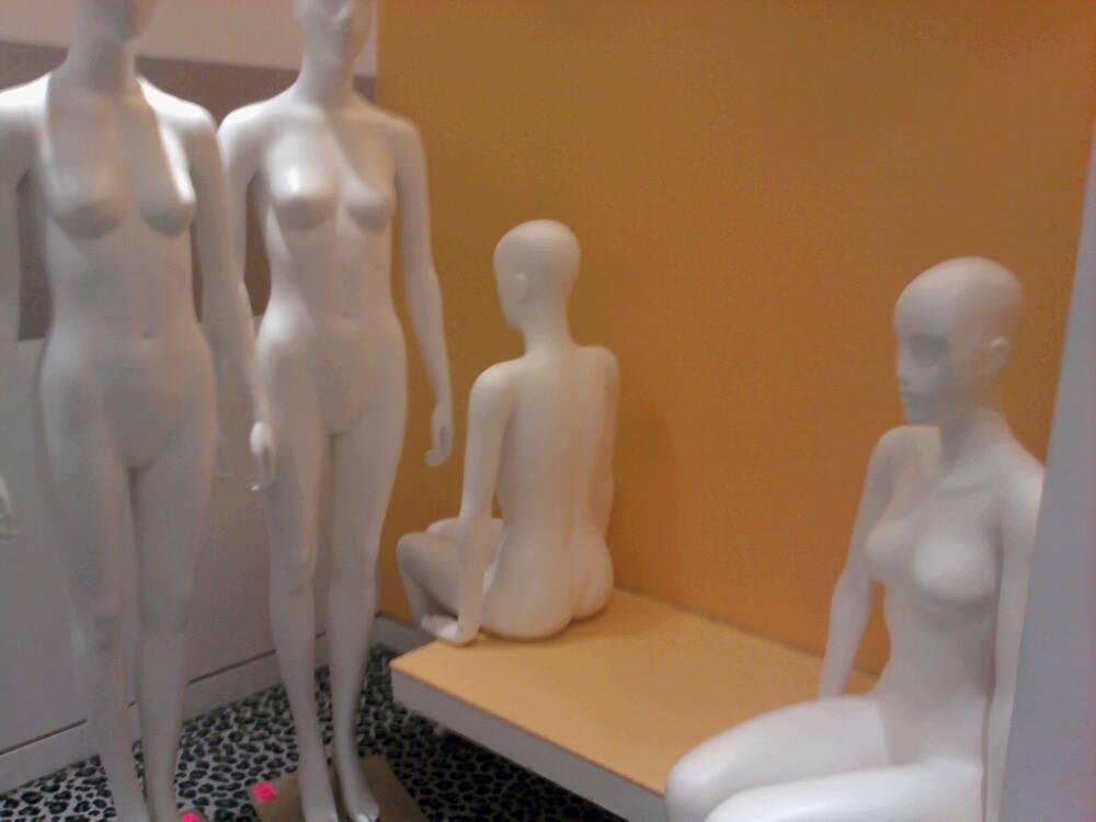 Went to the mall with Morgan the other day... my dressing room was a bit odd...