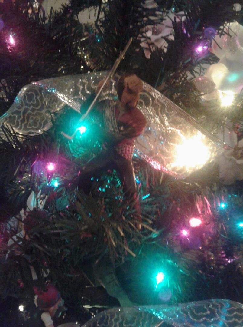 The Christmas season is offically here now that our Klingon, Lt Worf, is on the Bechel tree. I  can feel the holiday spirit rising around me already......