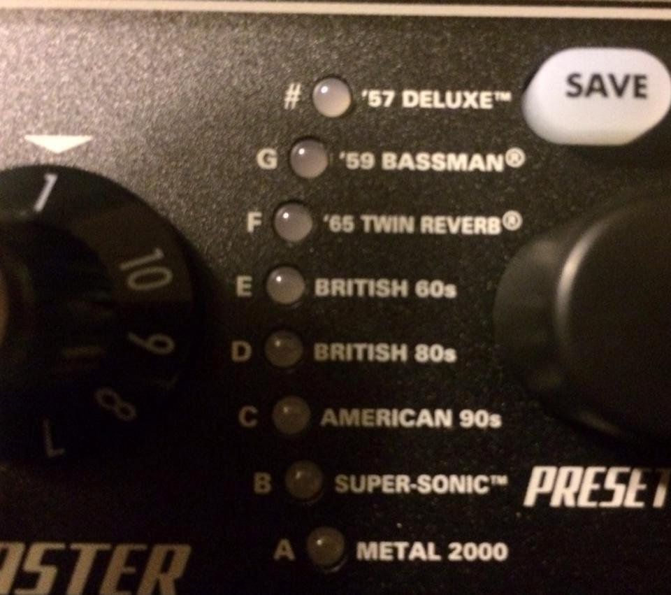 Some friends gave me a great gift for my birthday - totally unexpected - a Fender guitar amp. Check out these classic presets! Great Friends! Thanks -