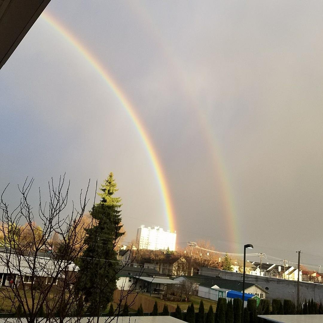 Double rainbow from Judy's balcony