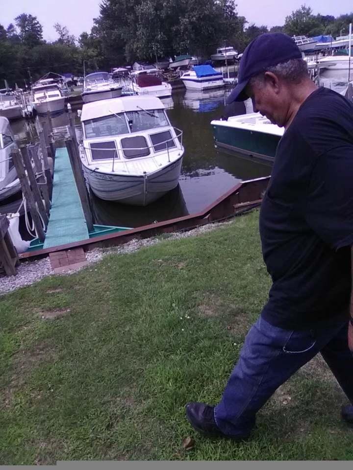 my boat mayfly and fishing friend tony.