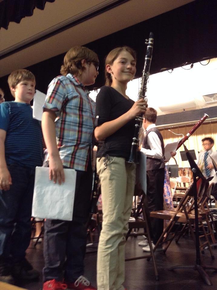 Home for the evening, I enjoyed Emily's band concert.