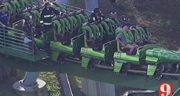 Breaking News - Orlando, Florida Universal Studios. 18 people were found dead after a roller coaster malfunction in midair as it derails quickly dropping all the passengers at 75 ft. high. Investigations are now in the proc