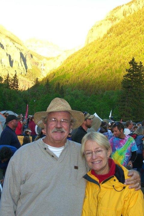 David and Judy ready for the evening sets. Chills quickly once the sun sets