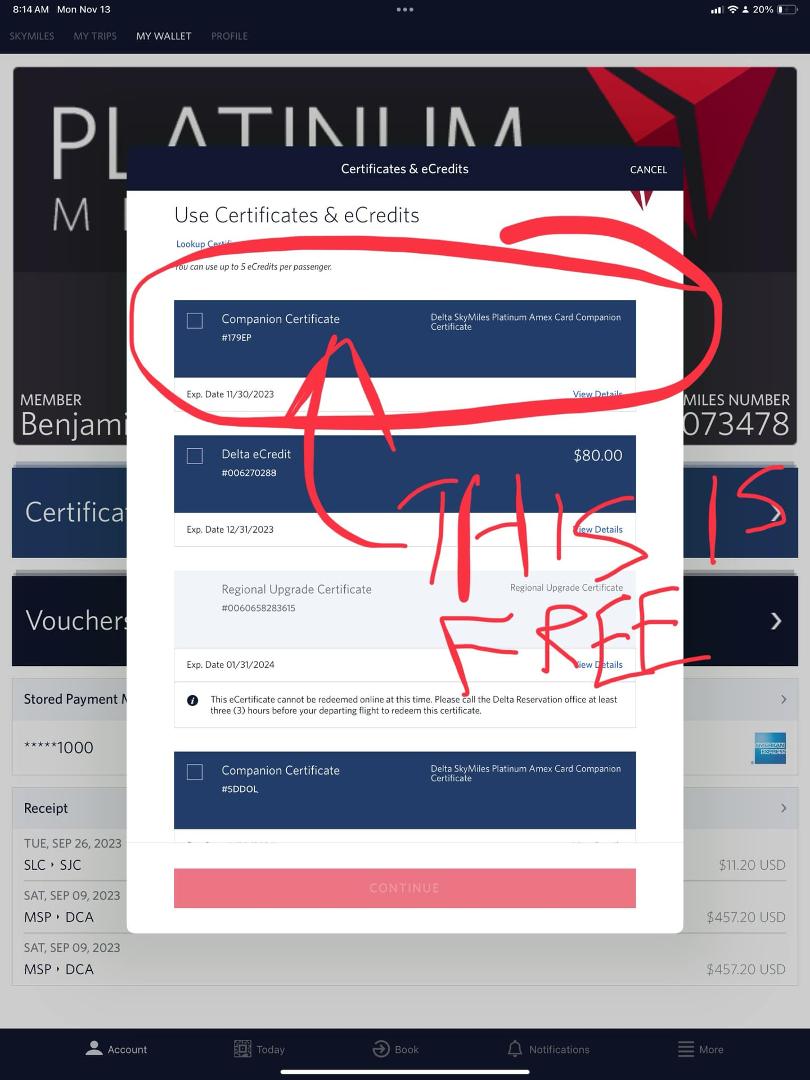 This is not a scam. Does anyone have some last minute travel plans where they need book (2) round trip tickets on Delta over Thanksgiving? Long story, but we have an AMEX companion ticket we can’t use. We get 3 of these yea