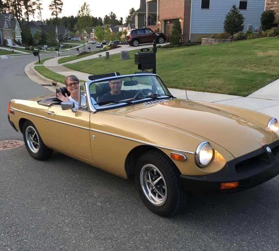 Great ride. 1975 MGB.