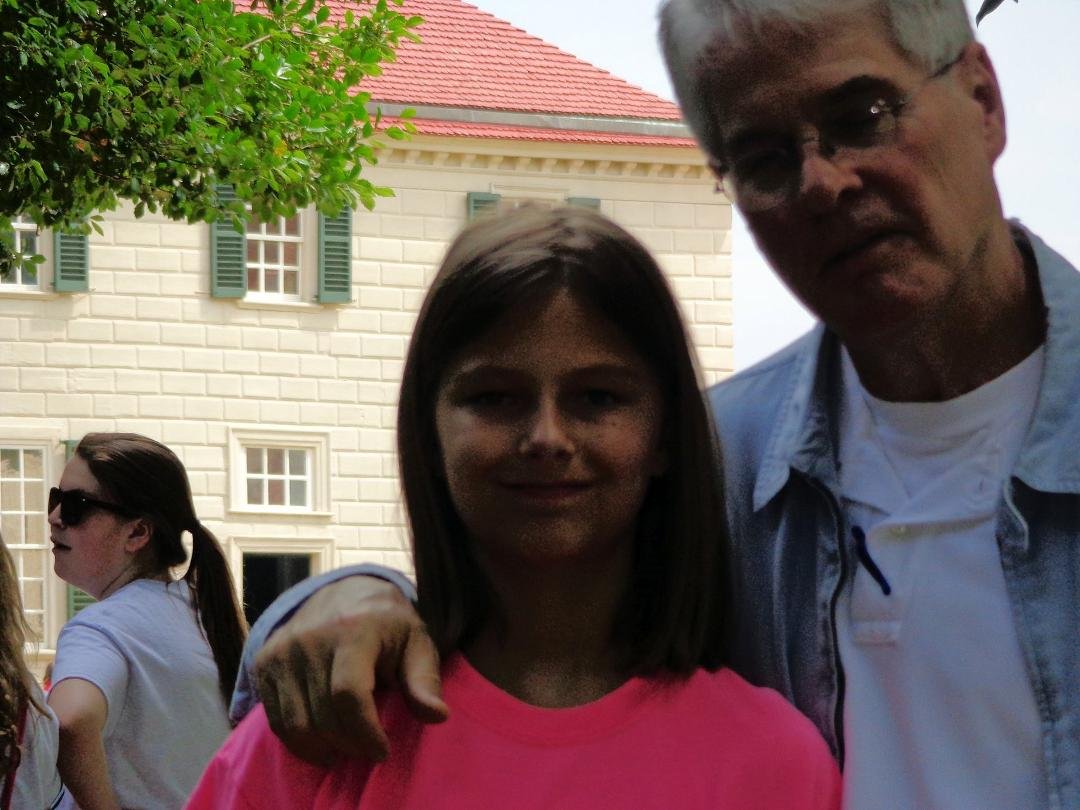 Granddad Brian with granddaughter Virginia . Mt Vernon Virginia !