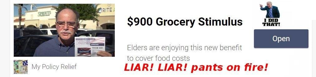 I saw this ad on a page I was looking at today and I said it sounds too good to be true......and it was! More propaganda!