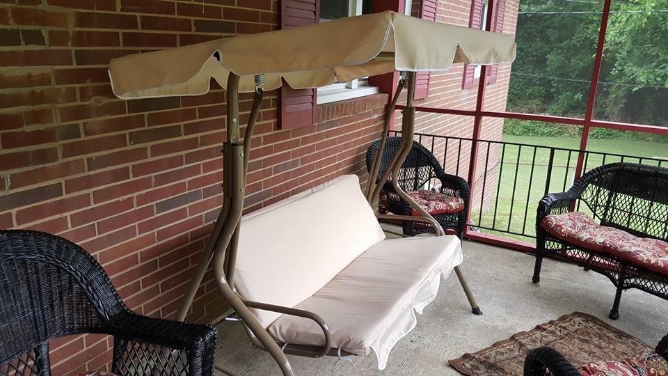 My wife Marsha got me a swing set for my birthday. Just put it together yesterday, I luv it.