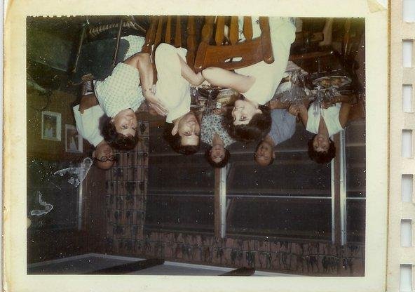 From front, Judy Shanok, Stuart Engar, Sylvia Shanok, Jesse Shanok, Bess and Roy Berlin, Sylvia Engar