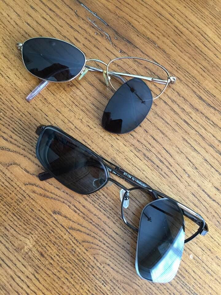 So this morning on the way to my dentist appointment I reached for my prescription sun glasses that I keep in my car. I’m trying to be good and wear sunglasses to protect my eyes. When I put them on I couldn’t help but noti